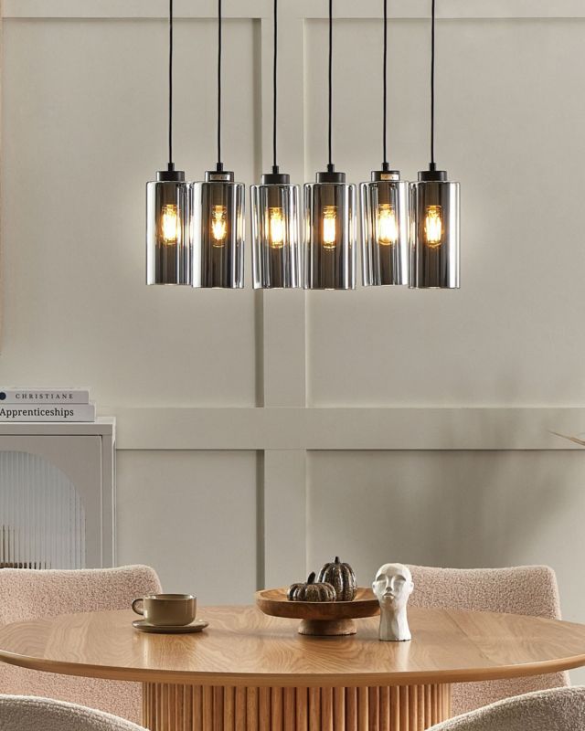 Lampa wisząca Puriri Szkło Szary 1 szt.