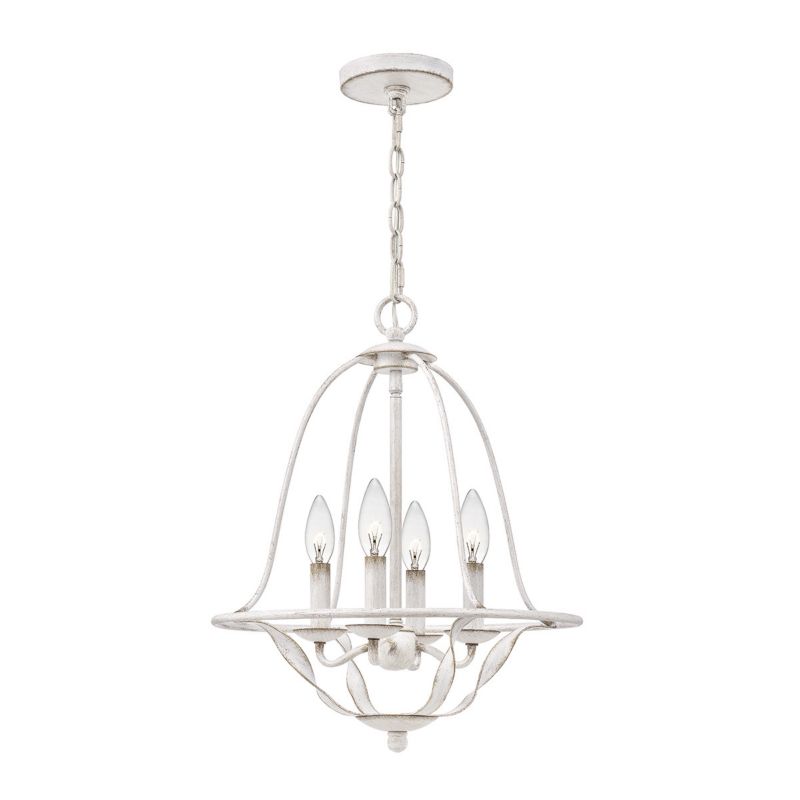 Lampa wisząca Quoizel Bradbury antyczna biel wym: 307,5 x 40,5 x 40,5 cm 4xE14 x  1 szt.