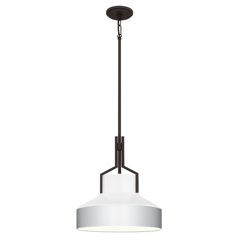 Lampa wisząca Quoizel Brecken 6143 czarno-opalowy minimalistyczna 2xE27 x 1 szt.