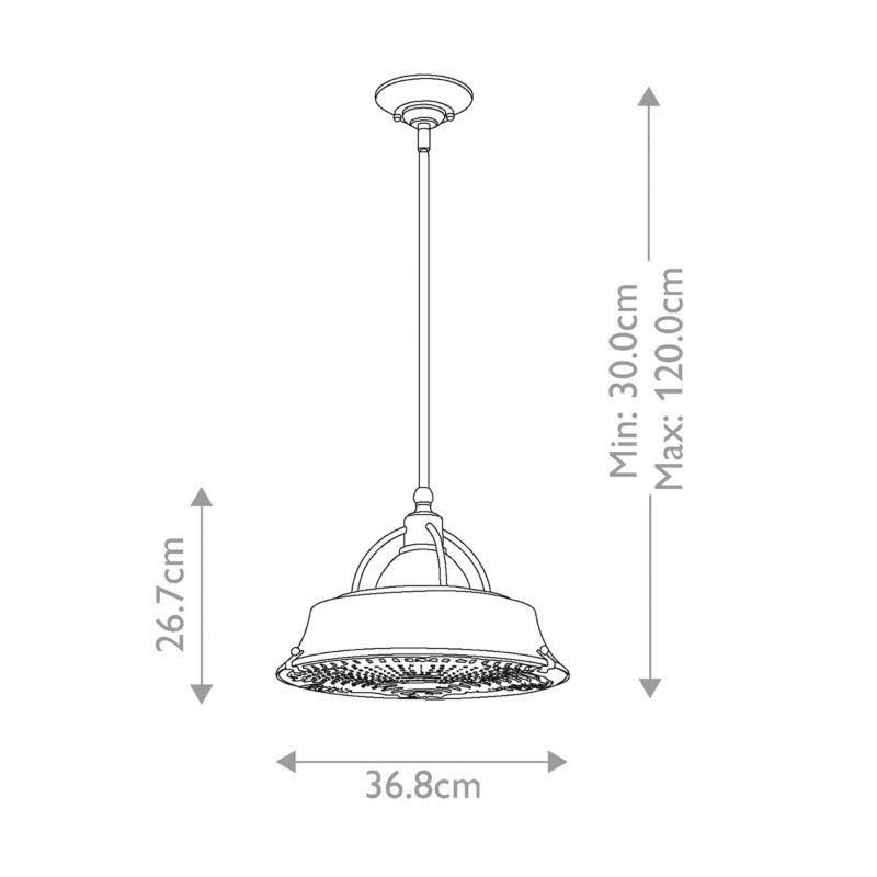 Lampa wisząca Quoizel Cody 5001 miedź nad stół 2xE27 x 1 szt.