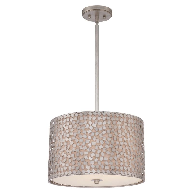 Lampa wisząca Quoizel Confetti stare srebro wym: 124,5 x 40,6 x 40,6 cm 3xE27 x  1 szt.