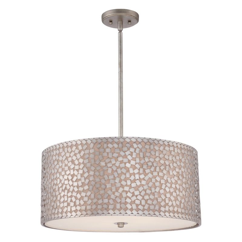 Lampa wisząca Quoizel Confetti stare srebro wym: 124,5 x 55,9 x 55,9 cm 4xE27 x  1 szt.