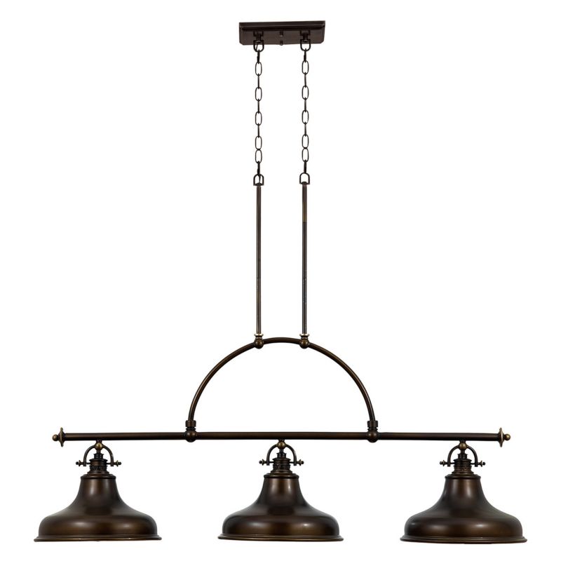 Lampa wisząca Quoizel Emery brąz palladiański wym: 56 x 133 x 133 cm 3xE27 x  1 szt.