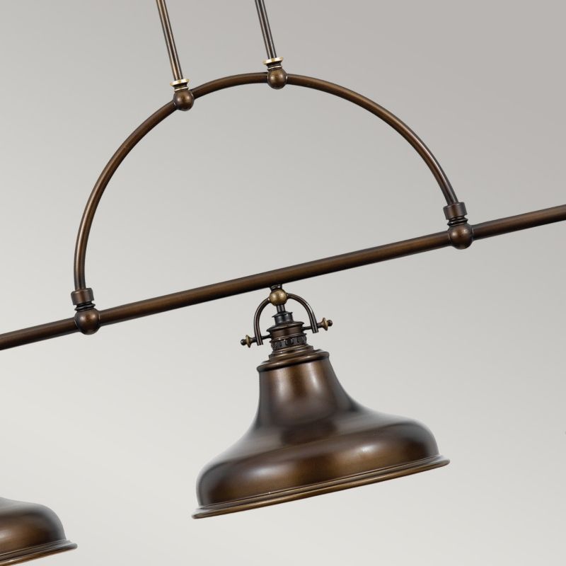 Lampa wisząca Quoizel Emery brąz palladiański wym: 56 x 133 x 133 cm 3xE27 x  1 szt.