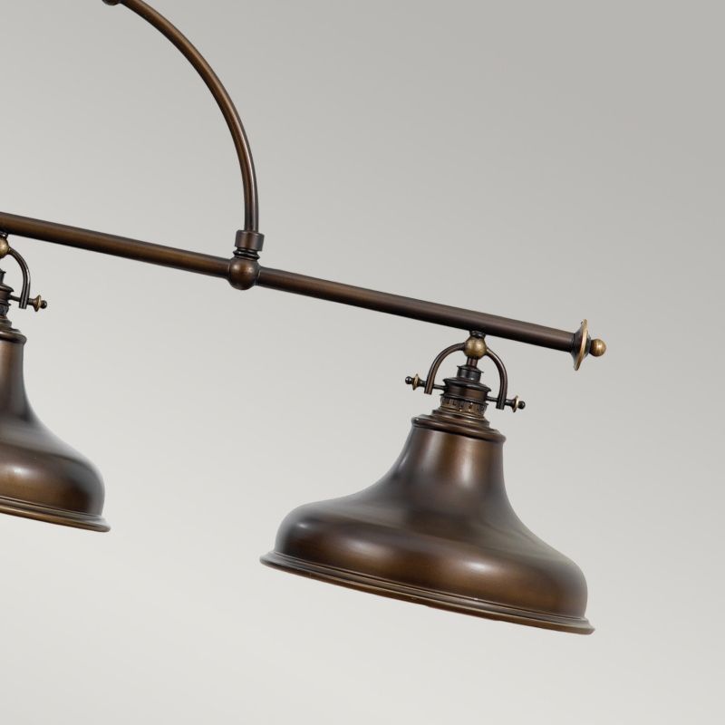 Lampa wisząca Quoizel Emery brąz palladiański wym: 56 x 133 x 133 cm 3xE27 x  1 szt.