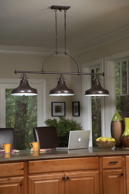 Lampa wisząca Quoizel Emery brąz palladiański wym: 56 x 133 x 133 cm 3xE27 x  1 szt.