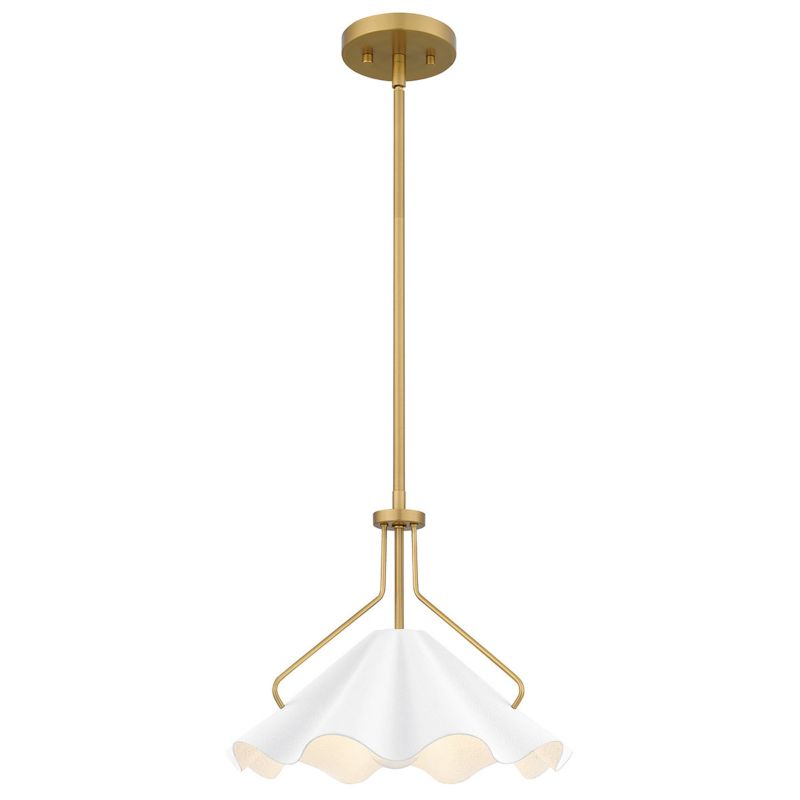 Lampa wisząca Quoizel Mejia 6235 postarzany mosiądz-strukturalna biel dekoracyjna 1xE27 x 1 szt.