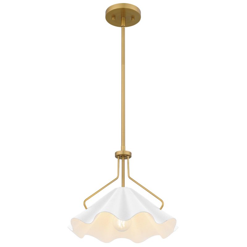 Lampa wisząca Quoizel Mejia 6235 postarzany mosiądz-strukturalna biel dekoracyjna 1xE27 x 1 szt.
