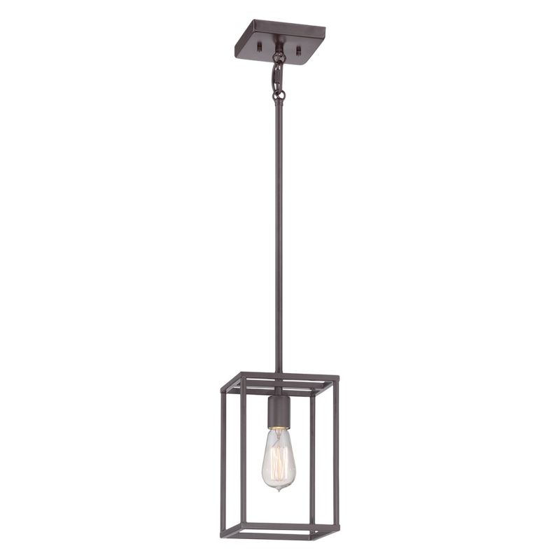 Lampa wisząca Quoizel New Harbor zachodni brąz wym: 125,9 x 16,5 x 16,5 cm 1xE27 x  1 szt.