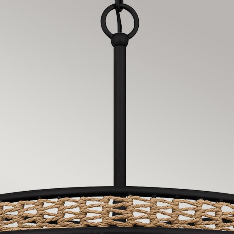 Lampa wisząca Quoizel Teton 6259 beżowo-matowy czarny boho 5xE27 x 1 szt.