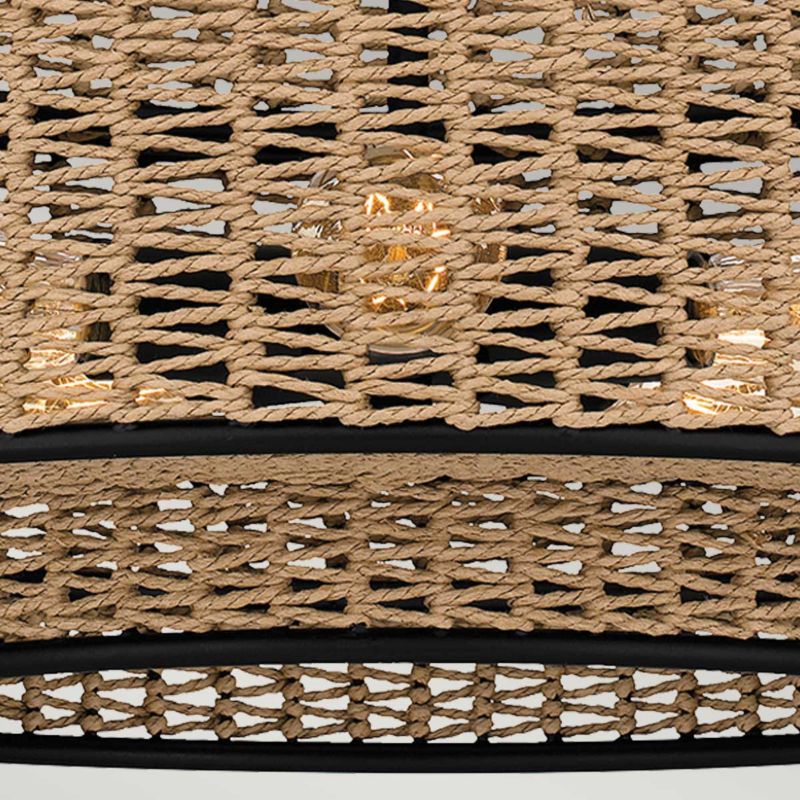Lampa wisząca Quoizel Teton 6259 beżowo-matowy czarny boho 5xE27 x 1 szt.