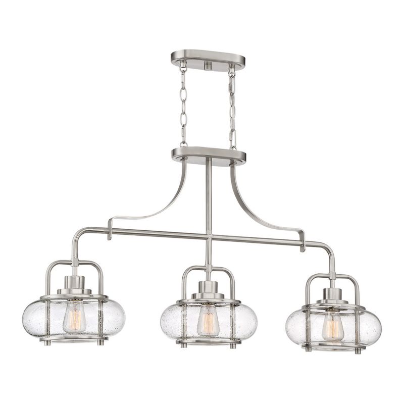 Lampa wisząca Quoizel Trilogy 4213 szczotkowany nikiel nad stół 3xE27 x 1 szt.