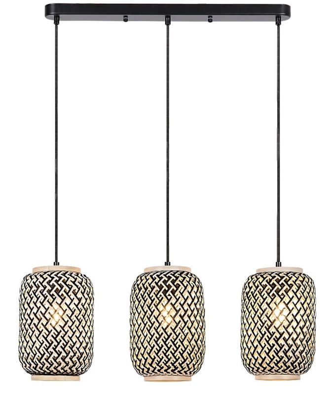 Lampa wisząca Rabalux Adalla czarny matowa-wielokolorowy wym: 170 x 57,5 x 17 cm 3xE27 x  1 szt.