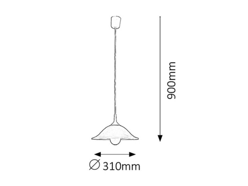 Lampa wisząca Rabalux Alabastro 9054 białe szkło alabastrowe nad stół 1xE27 x 60W 1 szt.