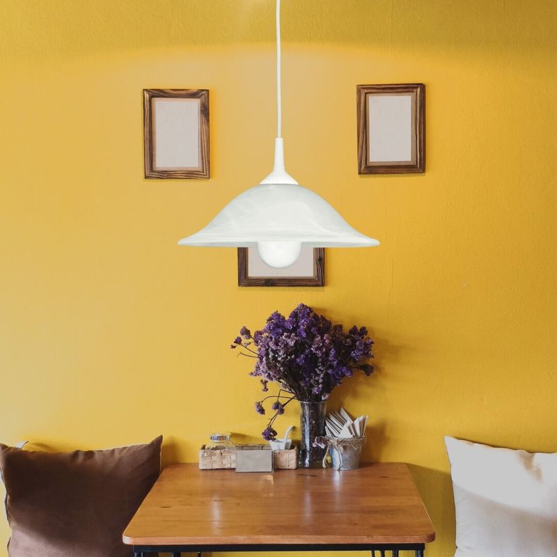 Lampa wisząca Rabalux Alabastro 9054 białe szkło alabastrowe nad stół 1xE27 x 60W 1 szt.