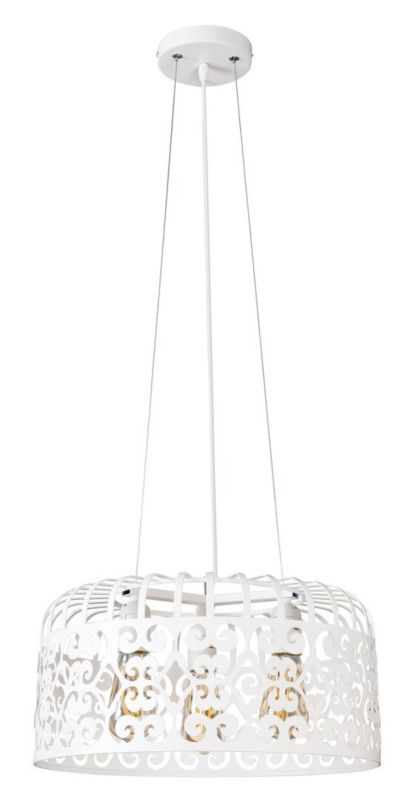 Lampa wisząca Rabalux Alessandra biała wym: 175,5 x 40 x 40 cm 3xE27 x 60W 1 szt.