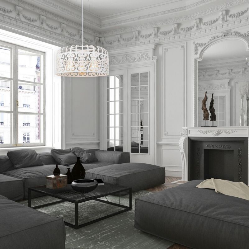 Lampa wisząca Rabalux Alessandra biała wym: 175,5 x 40 x 40 cm 3xE27 x 60W 1 szt.
