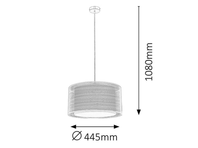 Lampa wisząca Rabalux Anastasia chromowana brązowa wym: 108 x 44,5 x 44,5 cm 1xE27 x  1 szt.
