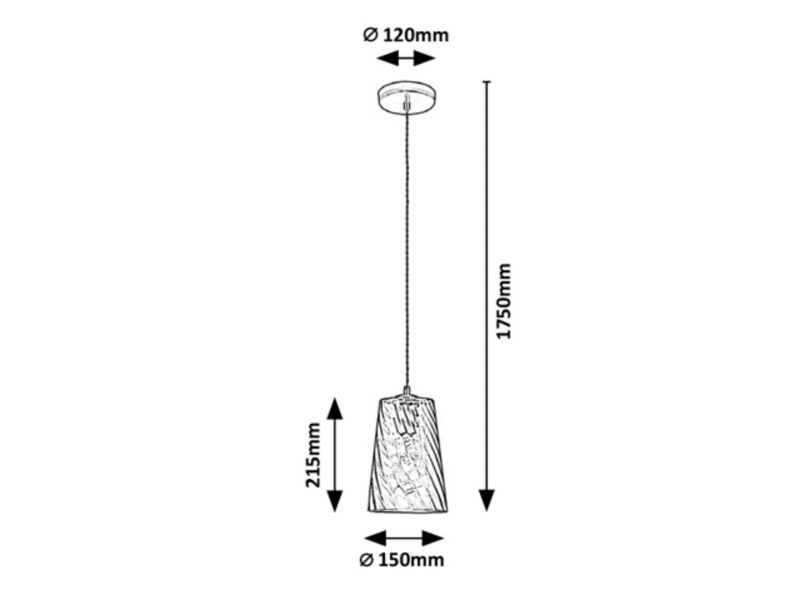 Lampa wisząca Rabalux Azurine 2268 złoto-niebieska szerokość 15 cm 1xE27 x 40W 1 szt.