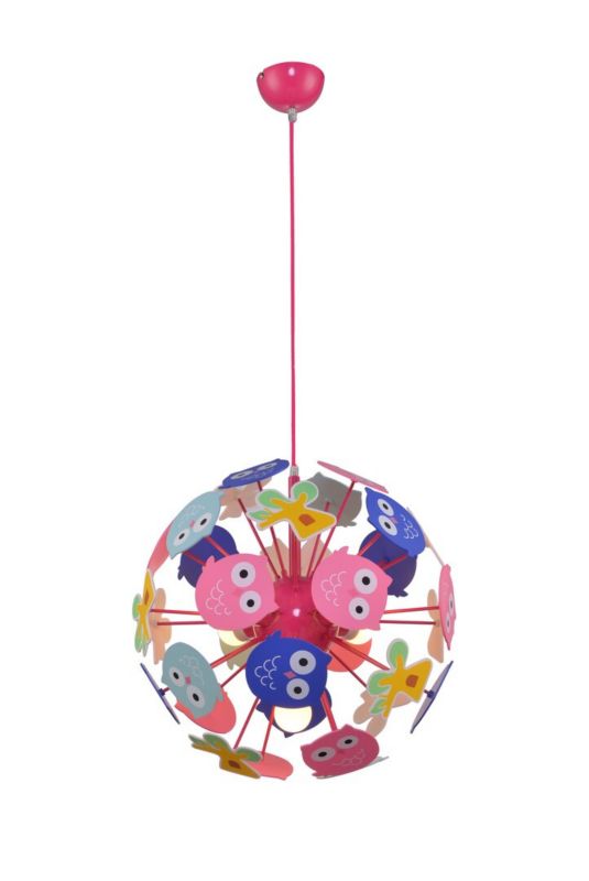 Lampa wisząca Rabalux Birdy 3905 wielokolorowy dziecięca 3xE14 x 1 szt.
