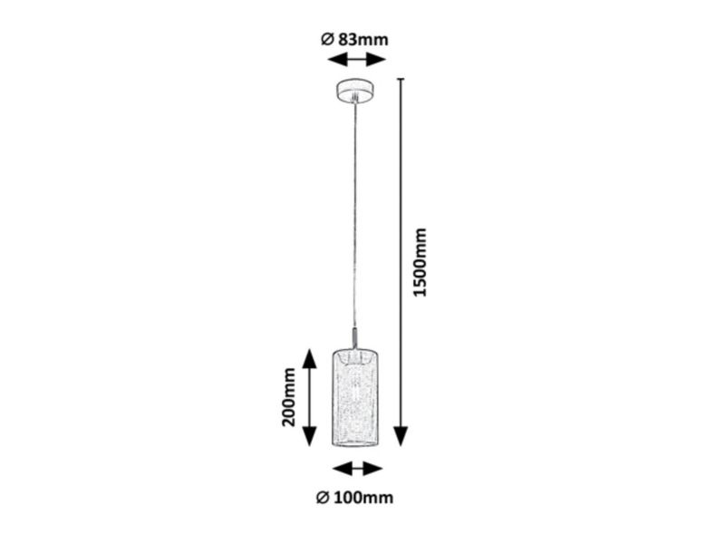 Lampa wisząca Rabalux Callia popielaty 1xE14x15W wym:150x10x10cm IP20 -1 szt.