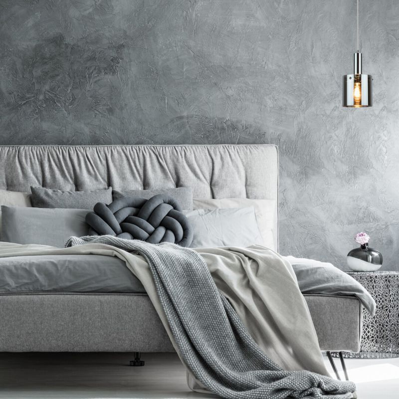 Lampa wisząca Rabalux Donati chromowana szkło dymne 1xE27x60W wym:120x15x15cm IP20 -1 szt.
