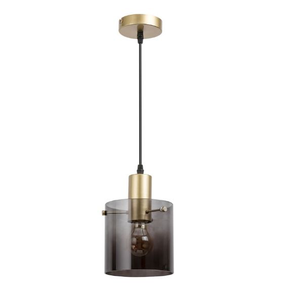 Lampa wisząca Rabalux Donati złoto-szkło dymne 1xE27x40W wym:150x15x15cm IP20 -1 szt.