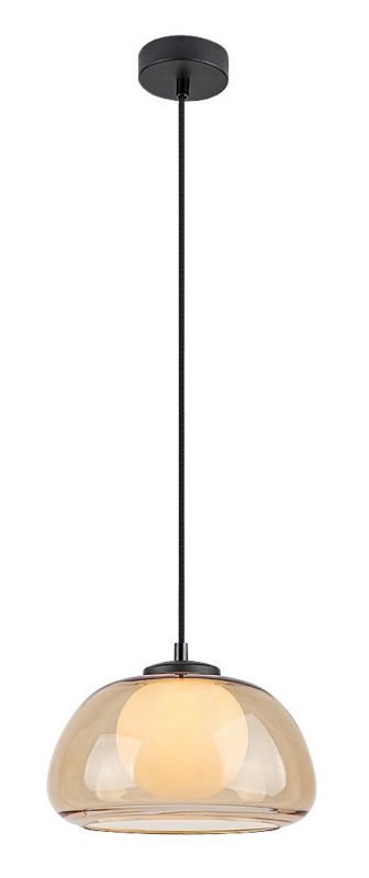Lampa wisząca Rabalux Elowen bursztynowo-czarna wym: 150 x 25 x 25 cm 1xG9 x  1 szt.