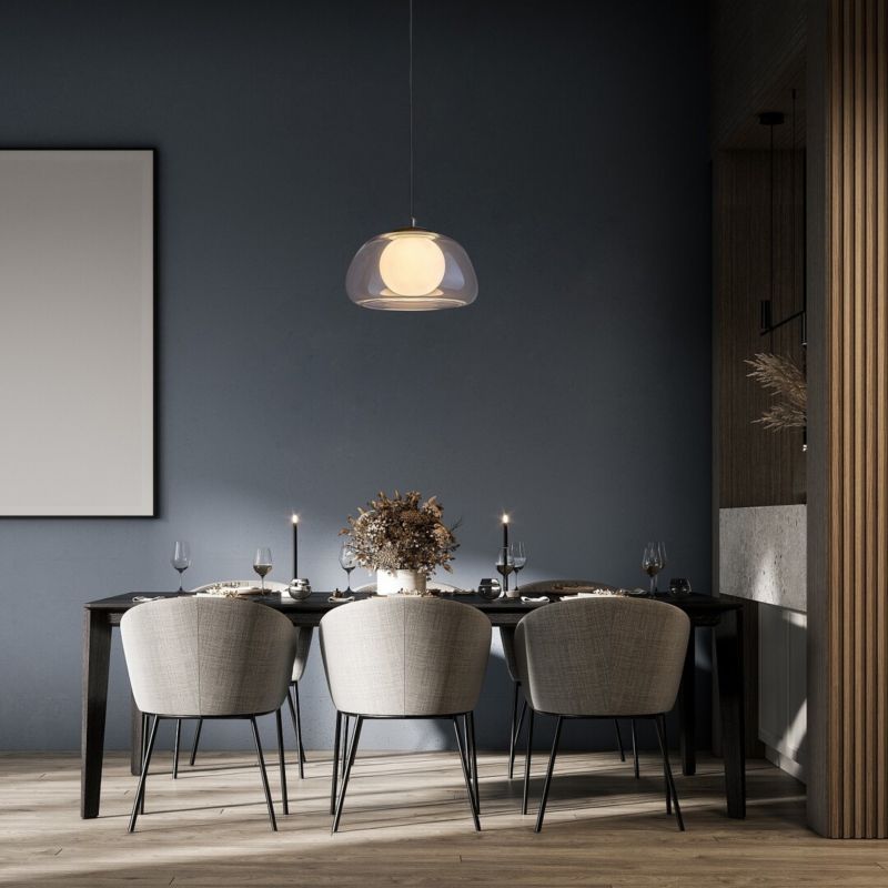 Lampa wisząca Rabalux Elowen przezroczysto-czarna wym: 150 x 25 x 25 cm 1xG9 x  1 szt.