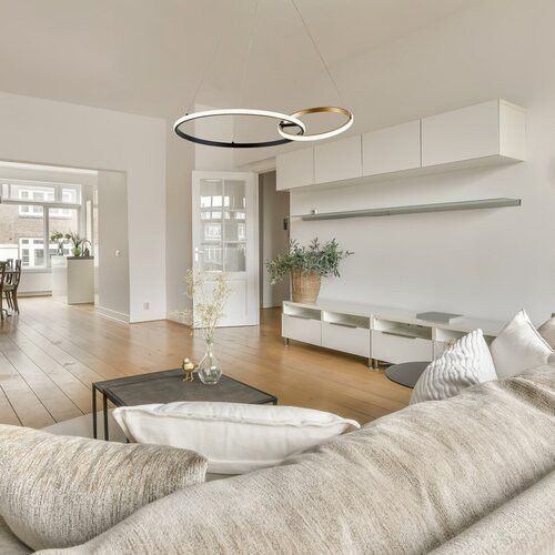 Lampa wisząca Rabalux Emilion 2968 czarno-złota-biała ring wbudowany LED 36W 1 szt.