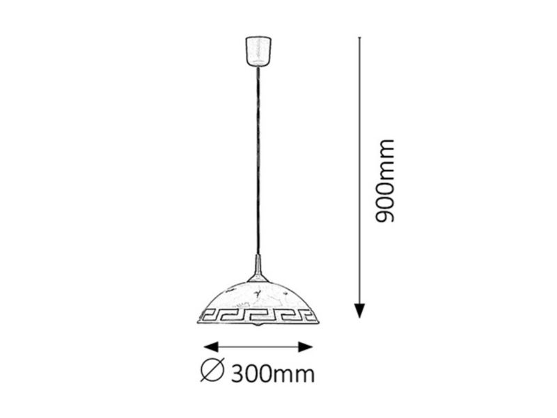 Lampa wisząca Rabalux Etrusco 6523 brązowo-białe szkło alabastrowe nad stół 1xE27 x 60W 1 szt.