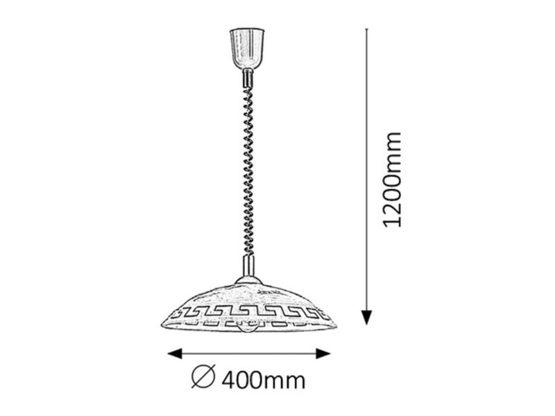 Lampa wisząca Rabalux Etrusco brązowo-białe szkło alabastrowe wym: 120 x 40 x 40 cm 1xE27 x 60W 1 szt.