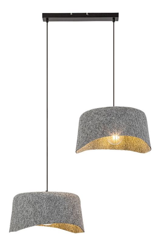 Lampa wisząca Rabalux Farelia czarno-popielaty wym: 120 x 73 x 40 cm 2xE27 x  1 szt.