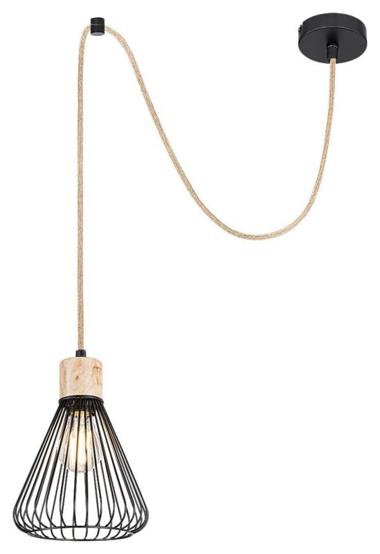Lampa wisząca Rabalux Farfalle 1485 czarna industrialna 1xE27 x 1 szt.