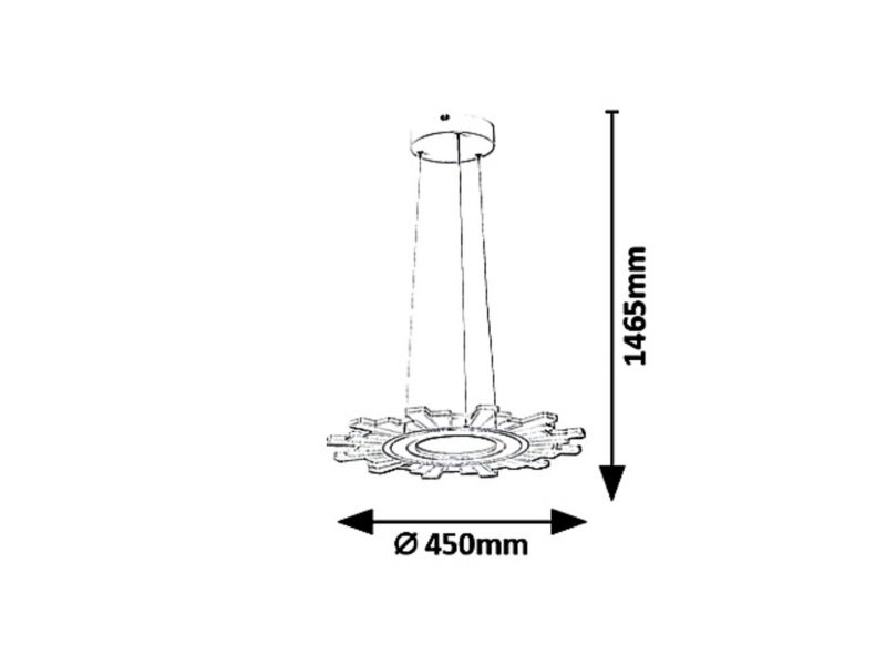 Lampa wisząca Rabalux Felicity 2106 biało-przezroczysty nowoczesna wbudowany LED 30W 1 szt.