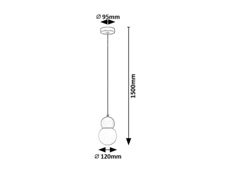 Lampa wisząca Rabalux GELLIA niebiesko-biała 1xG9x38W wym:150x12x12cm IP20 -1 szt.