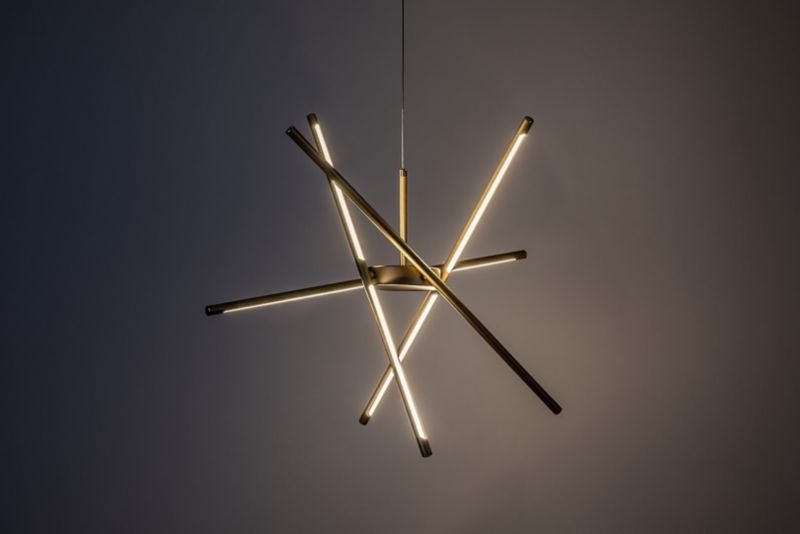 Lampa wisząca Rabalux Henli2 3392 złoto-biała designerska wbudowany LED 40W 1 szt.