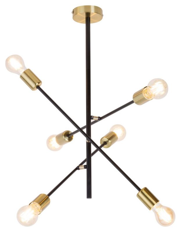Lampa wisząca Rabalux Lanny 1042 czarna industrialna 6xE27 x 1 szt.