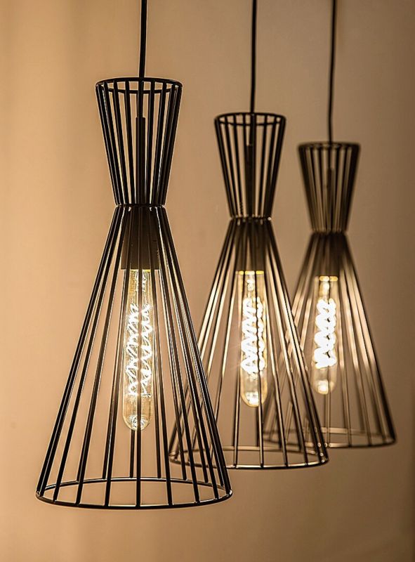 Lampa wisząca Rabalux Leandros 0063 czarna industrialna 3xE27 x 1 szt.