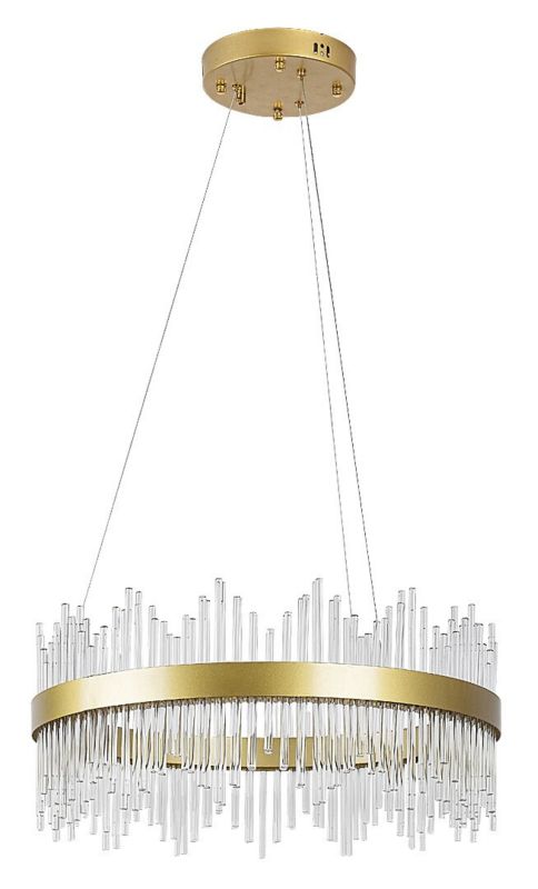 Lampa wisząca Rabalux Mabel złoto-przezroczysty wym: 100 x 58 x 58 cm wbudowany LED 36W 1 szt.