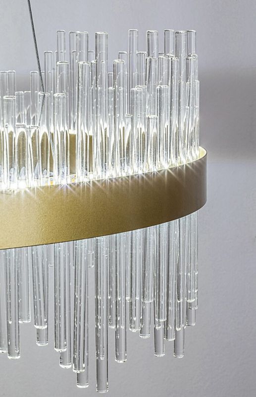 Lampa wisząca Rabalux Mabel złoto-przezroczysty wym: 100 x 58 x 58 cm wbudowany LED 36W 1 szt.
