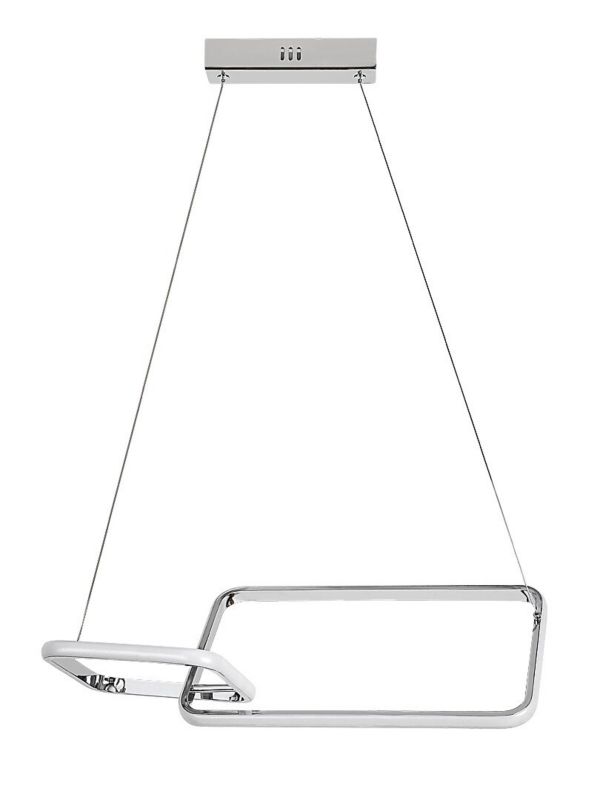 Lampa wisząca Rabalux Malwen 3682 chromowana biała nowoczesna wbudowany LED 36W 1 szt.