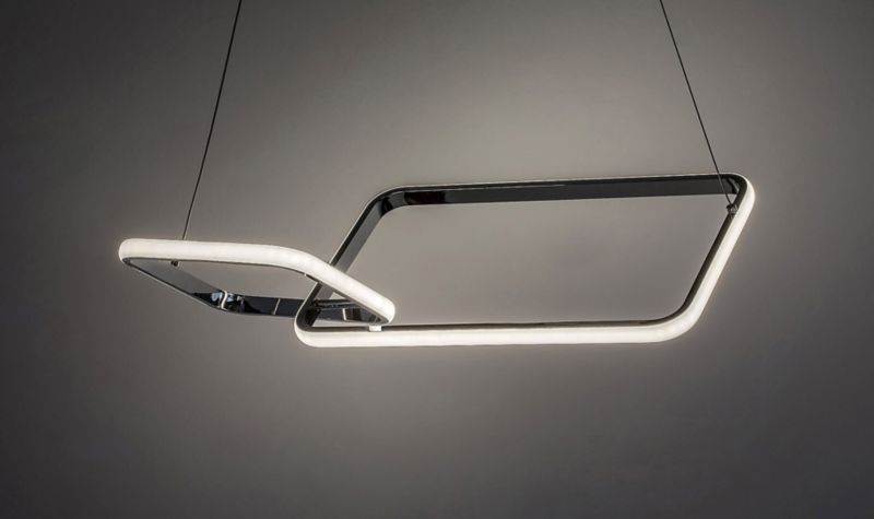 Lampa wisząca Rabalux Malwen 3682 chromowana biała nowoczesna wbudowany LED 36W 1 szt.