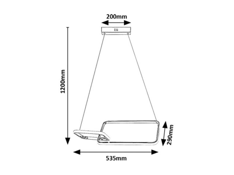 Lampa wisząca Rabalux Malwen 3682 chromowana biała nowoczesna wbudowany LED 36W 1 szt.