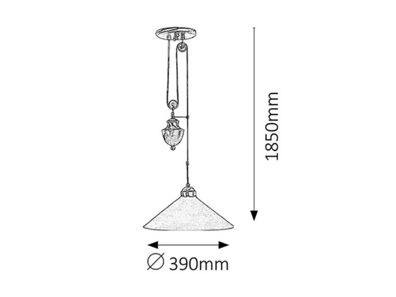 Lampa wisząca Rabalux Marian 7068 brązowo-biała regulowana 1xE27 x 100W 1 szt.