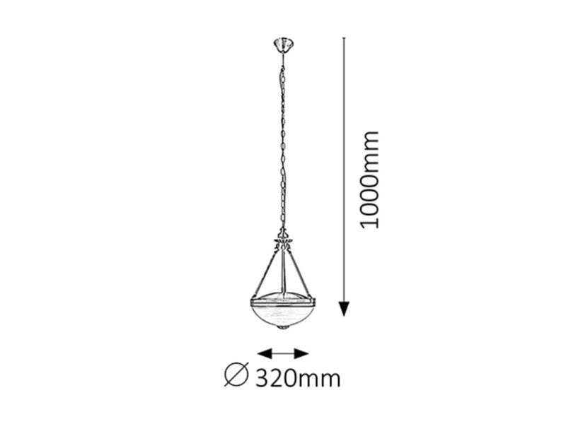 Lampa wisząca Rabalux Marlene brązowo-białe szkło alabastrowe 2xE27x60W IP20 wym:100x32x32cm - 1 szt.