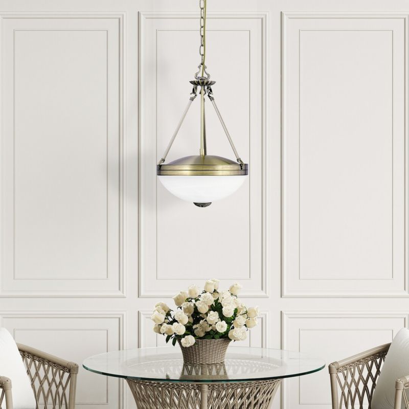 Lampa wisząca Rabalux Marlene brązowo-białe szkło alabastrowe 2xE27x60W IP20 wym:100x32x32cm - 1 szt.