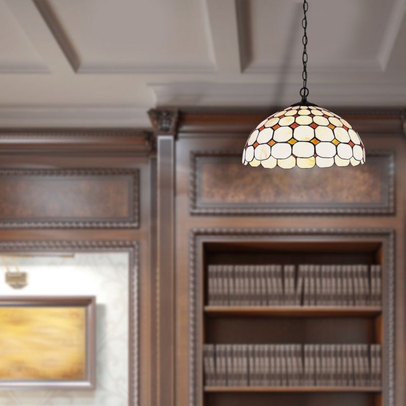 Lampa wisząca Rabalux Marvel 0766 brązowo-wielokolorowy Tiffany 2xE27 x 1 szt.