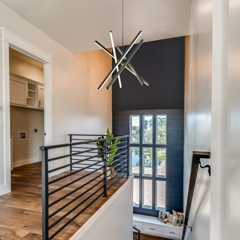 Lampa wisząca Rabalux Matilde 2678 czarno-biała nowoczesna wbudowany LED 48W 1 szt.