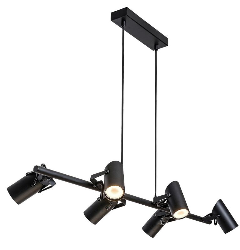 Lampa wisząca Rabalux Maximilian czarny matowy wym: 150 x 87 cm 6xGU10 x  1 szt.